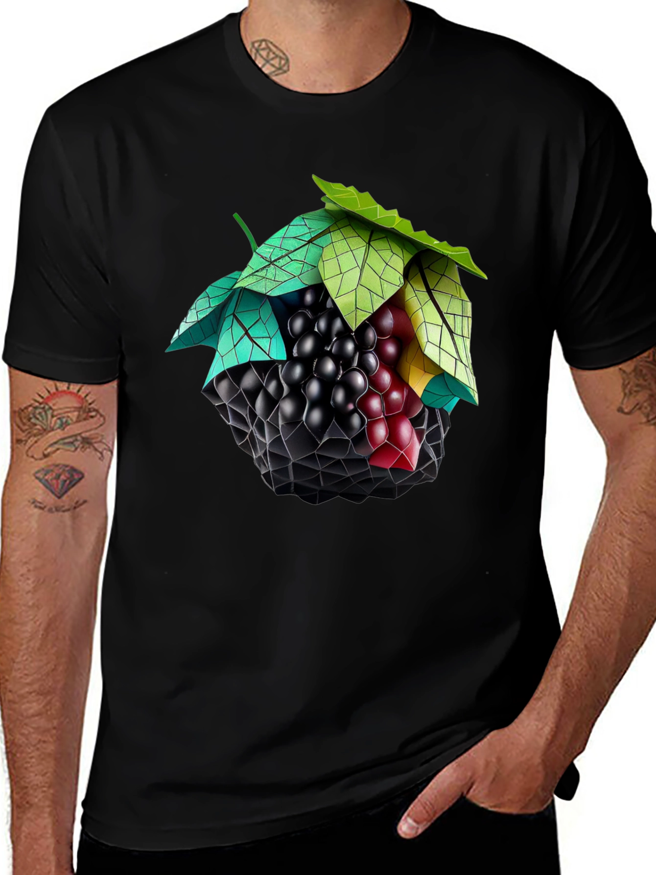 Abstract Grape T-Shirt - Unique Fruit Design
