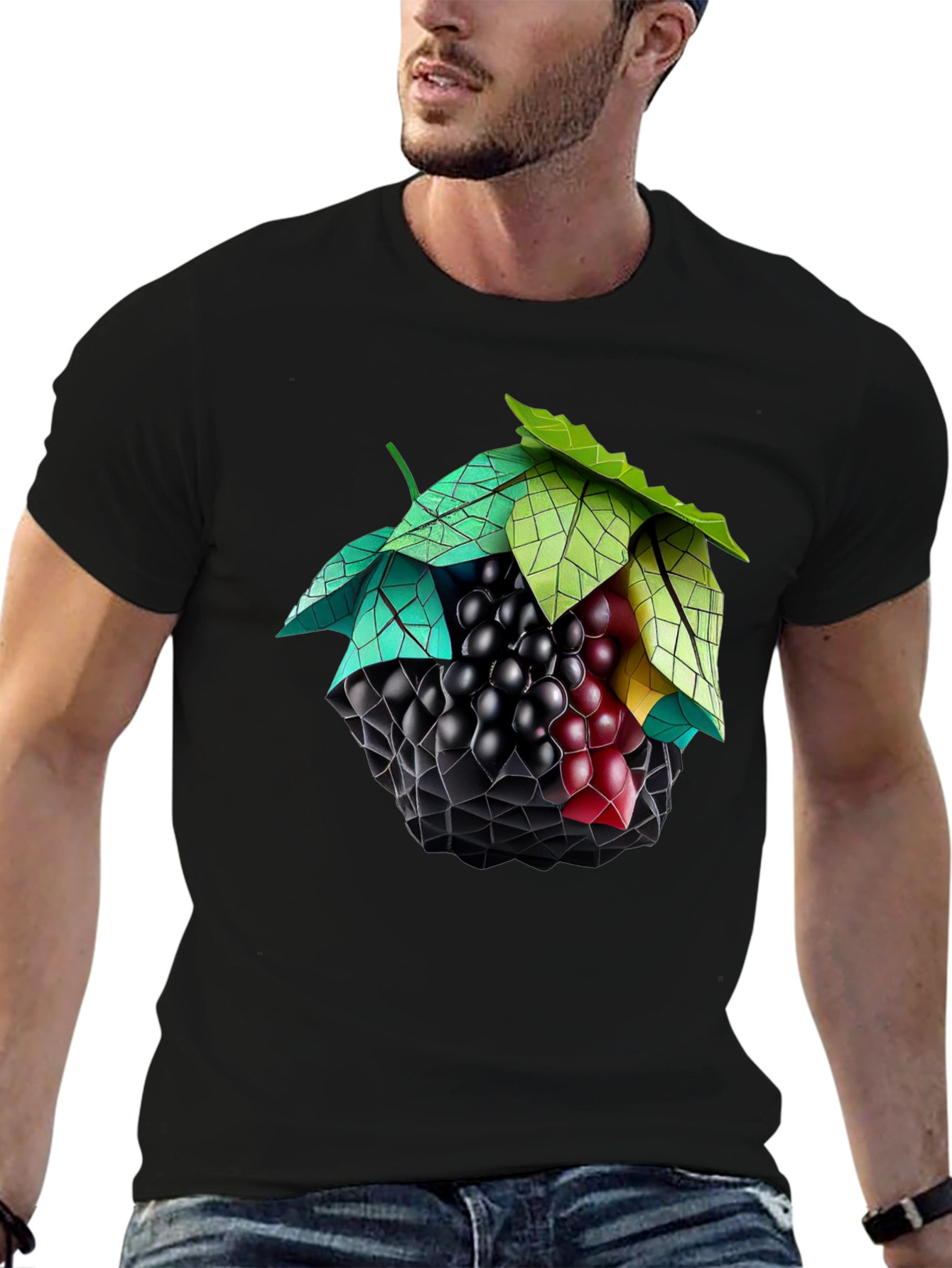 Abstract Grape T-Shirt - Unique Fruit Design