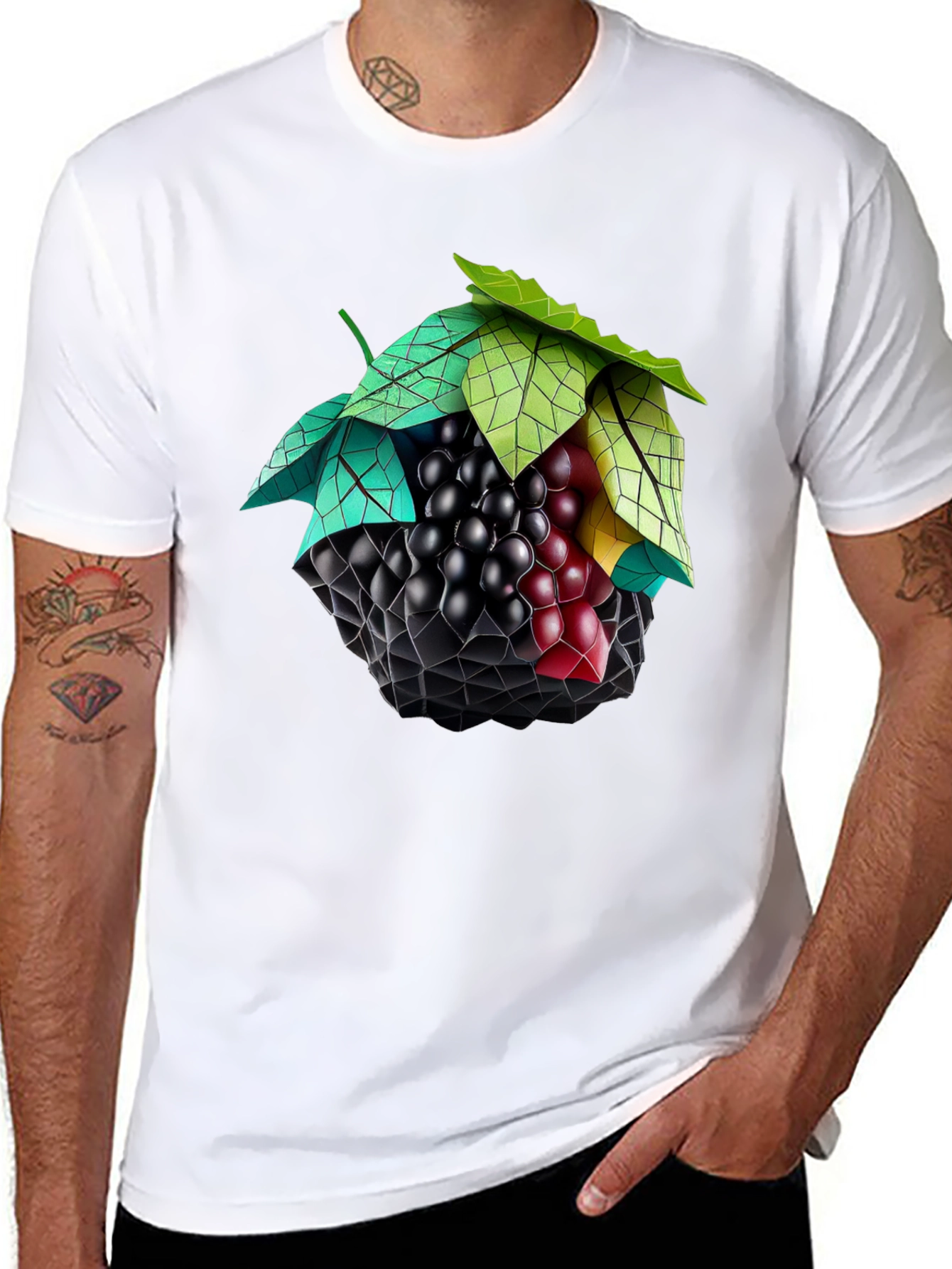 Abstract Grape T-Shirt - Unique Fruit Design