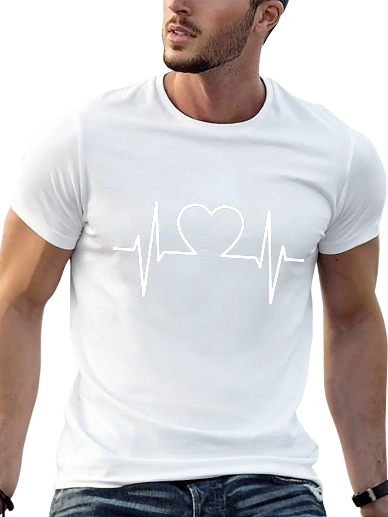 Heartbeat Heart T-Shirt - Love Pulse Tee