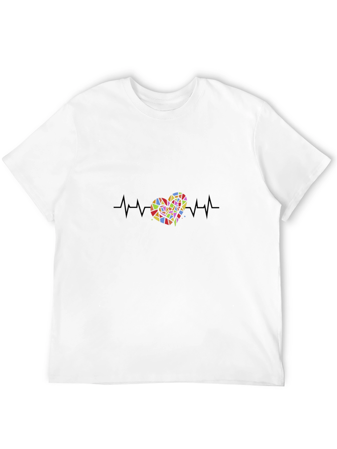 Heartbeat Heart T-Shirt - Black