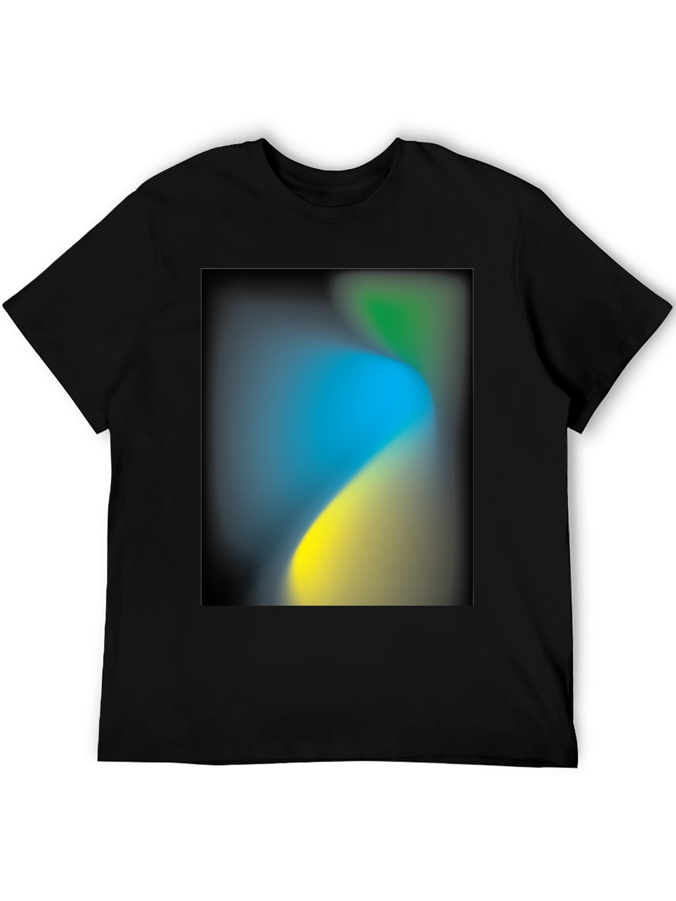 Abstract Gradient Black T-Shirt