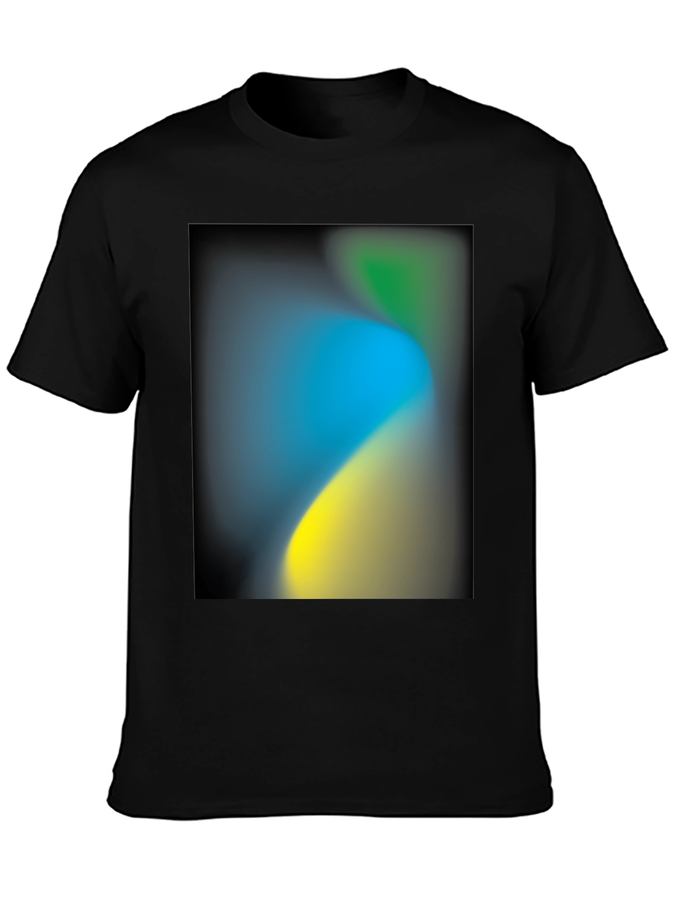 Abstract Gradient Black T-Shirt