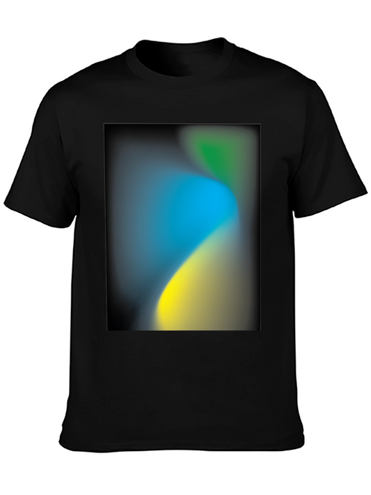Abstract Gradient Black T-Shirt