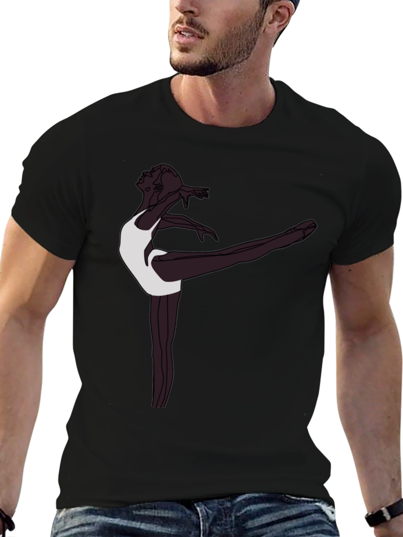 Ballet Dancer Graphic Tee - Stylish Mens T-Shirt