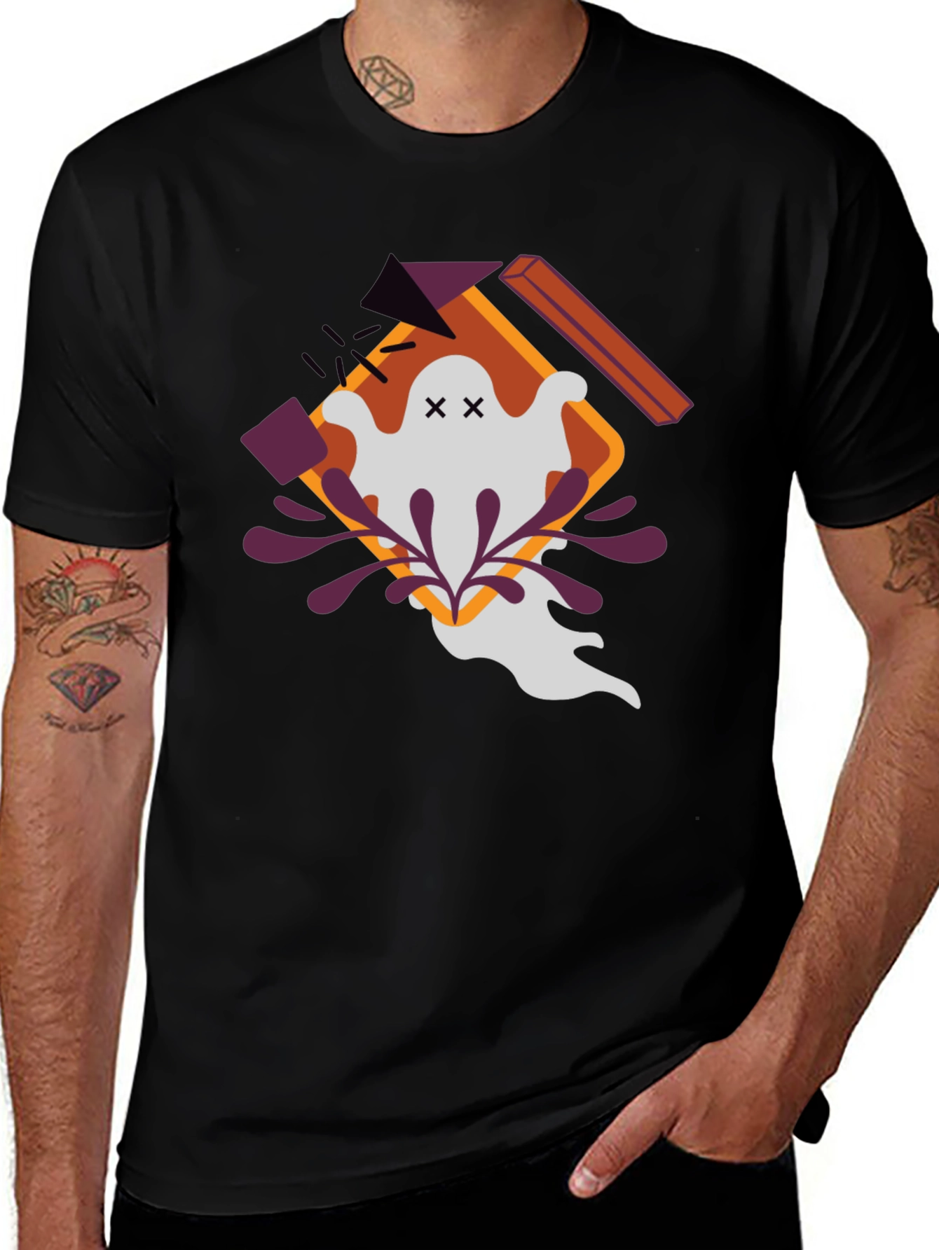 Ghostly Graphic Tee - Halloween Style