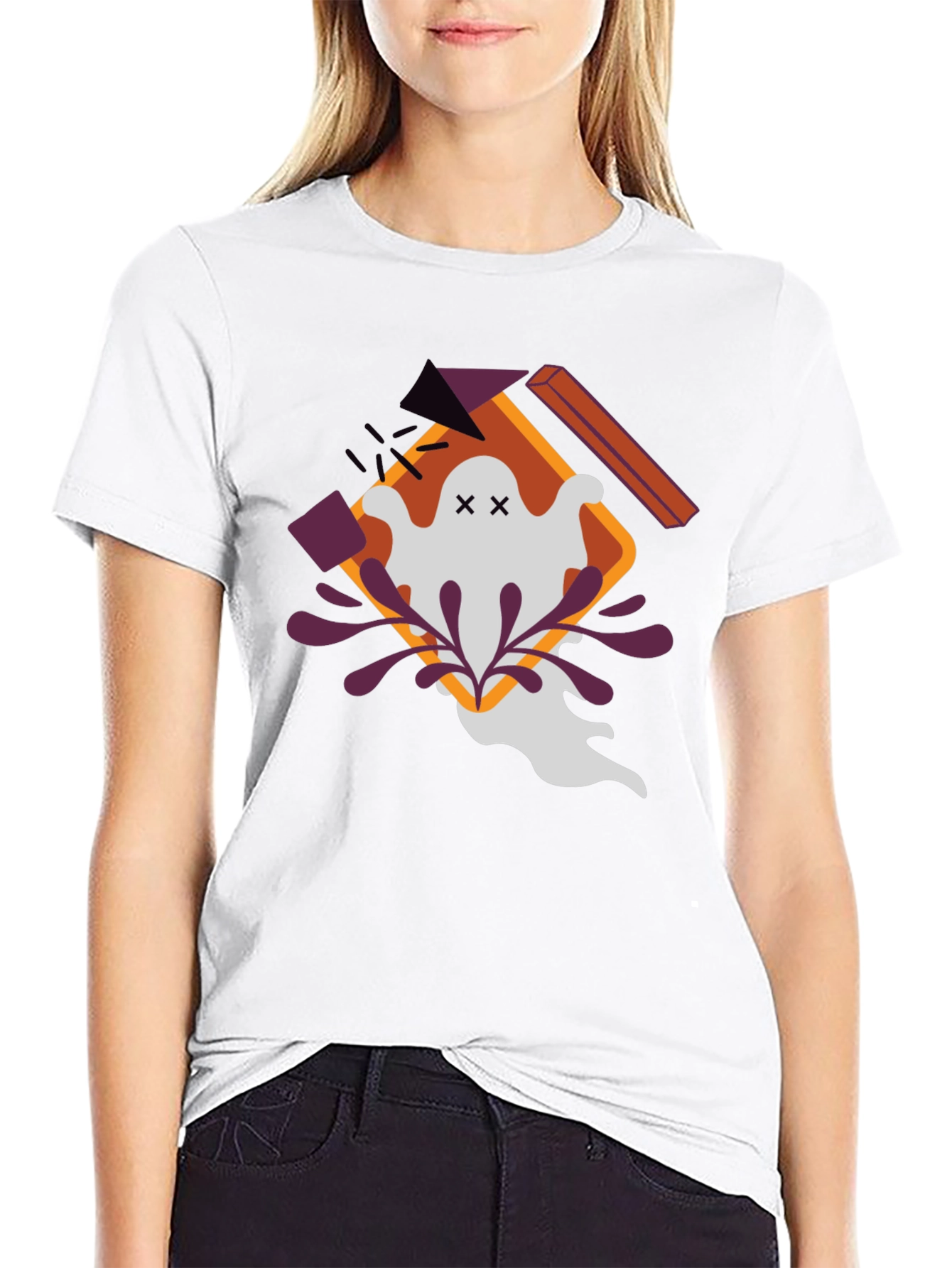 Ghostly Graphic Tee - Halloween Style