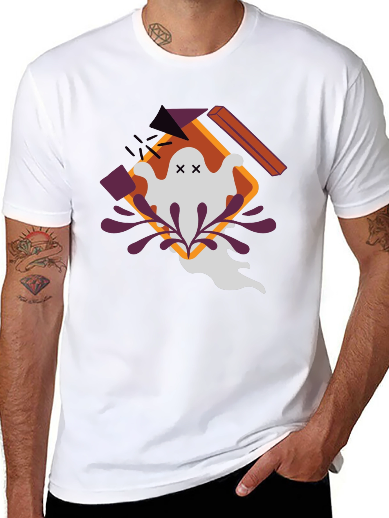 Ghostly Graphic Tee - Halloween Style