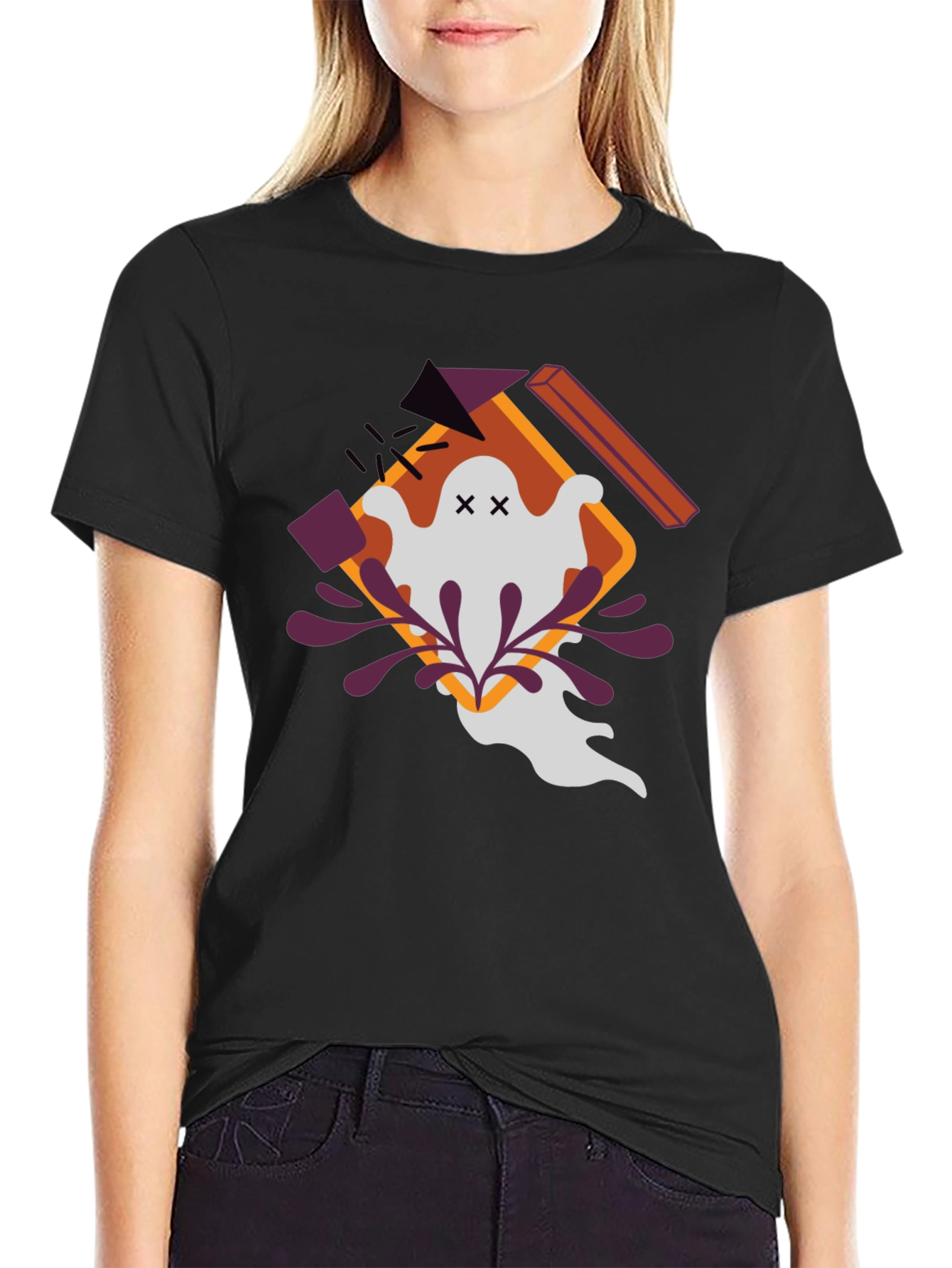 Ghostly Graphic Tee - Halloween Style