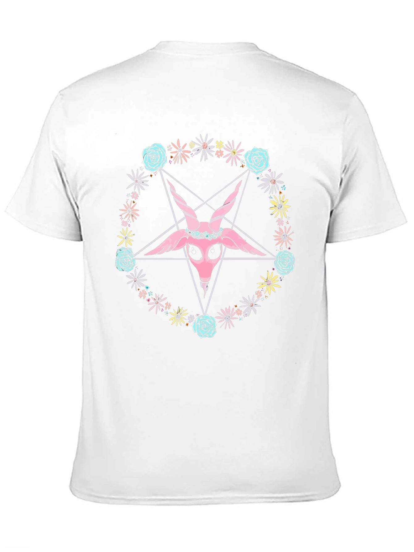 Baphomet Flower Crown Graphic Tee