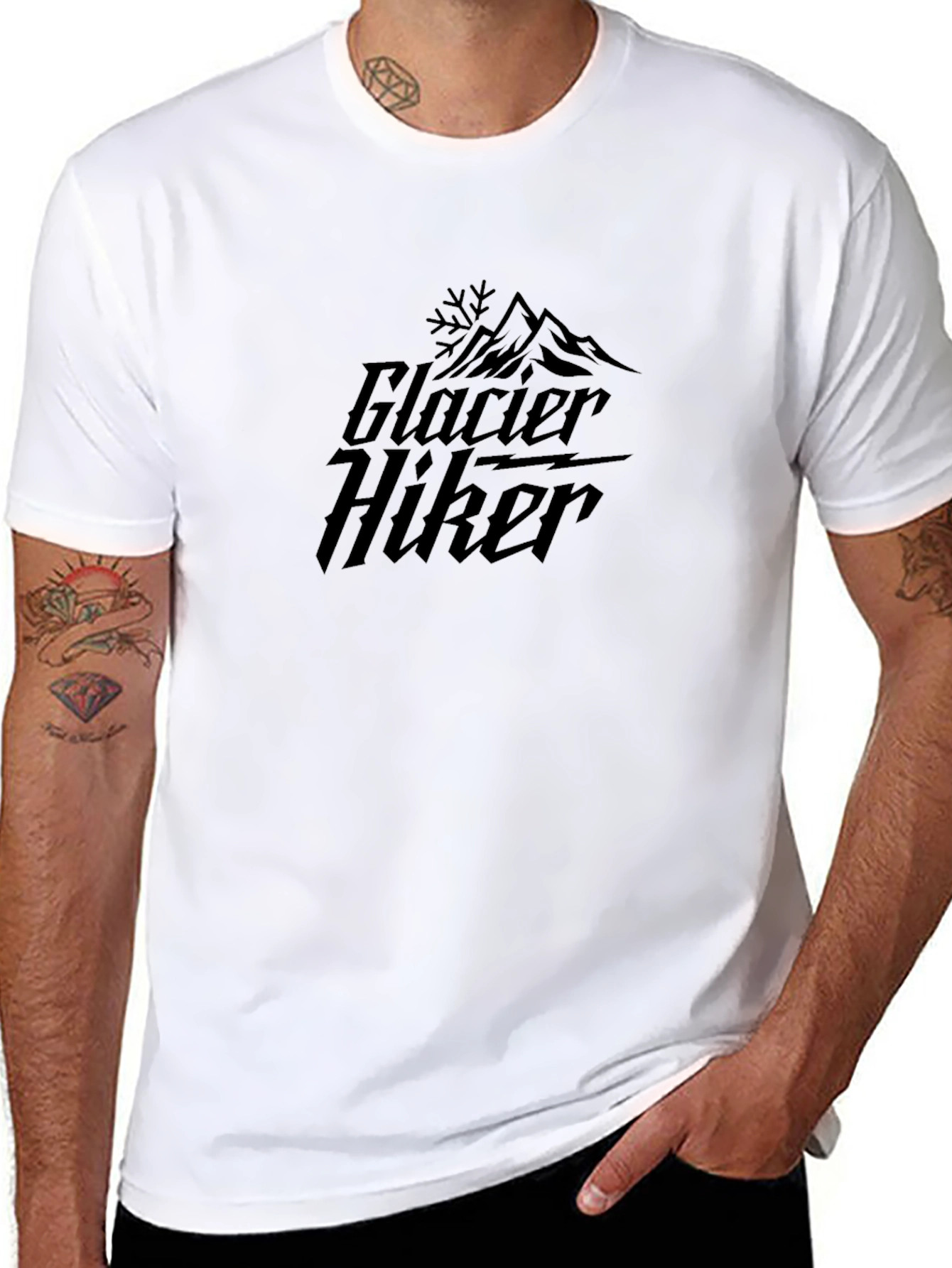 Glacier Hiker Black T-Shirt