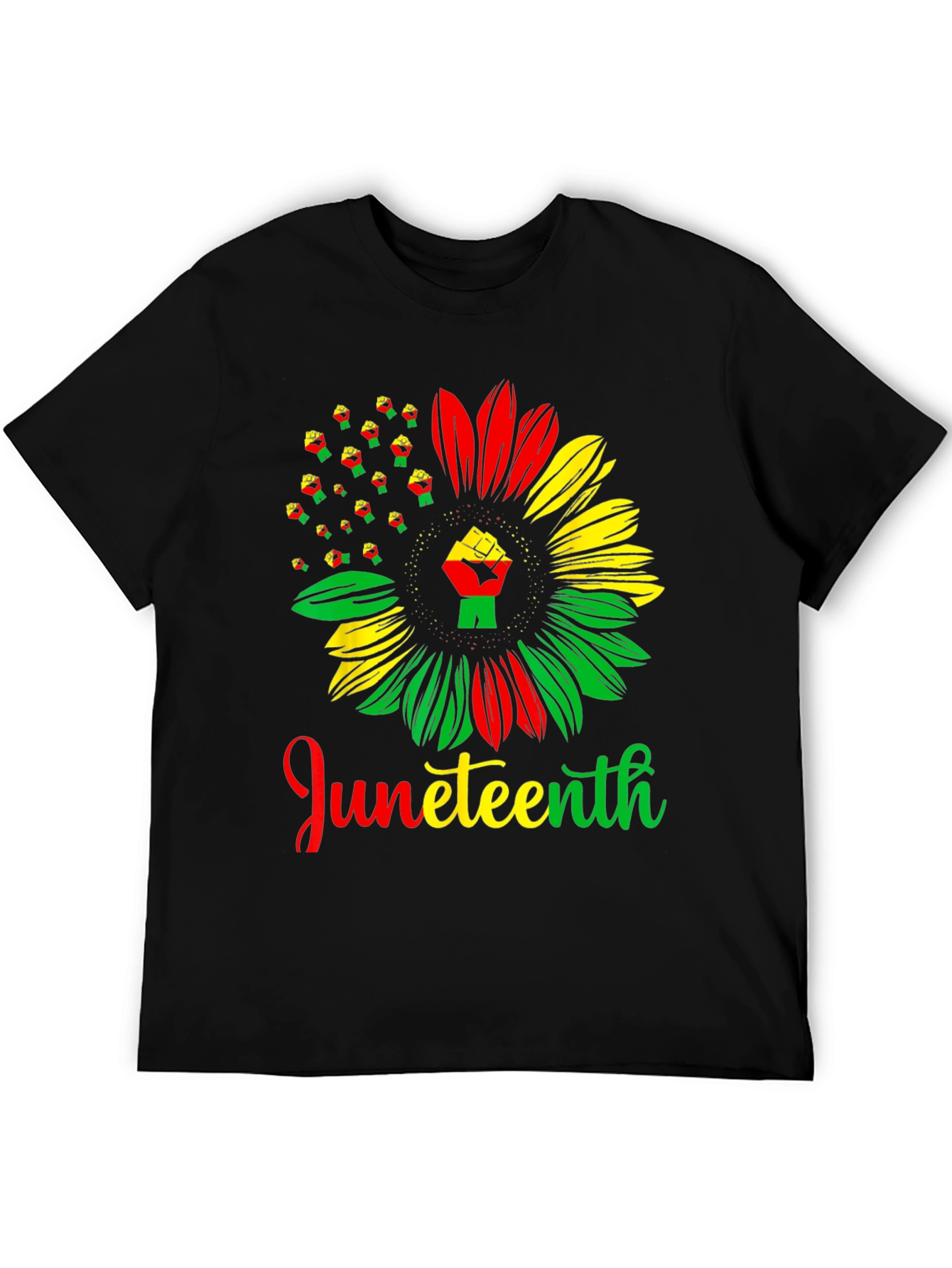 Juneteenth Fist Sunflower Graphic Tee
