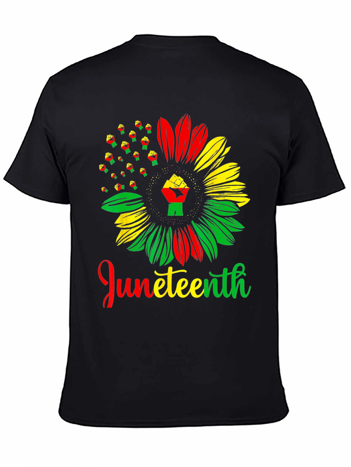 Juneteenth Fist Sunflower Graphic Tee