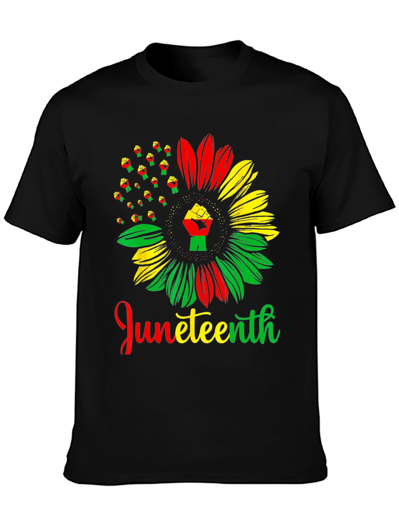 Juneteenth Fist Sunflower Graphic Tee