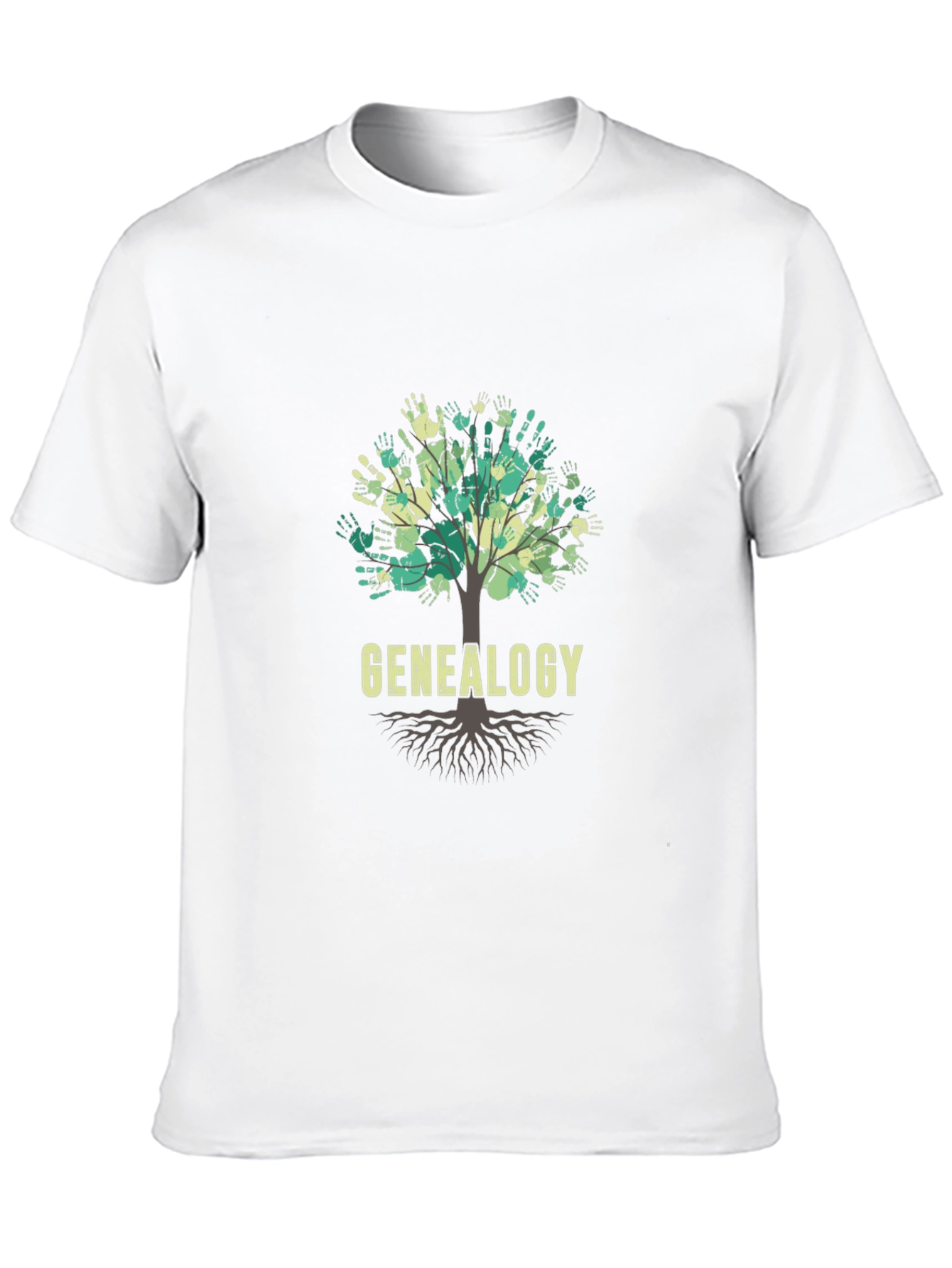 Genealogy Family Tree Handprint T-Shirt
