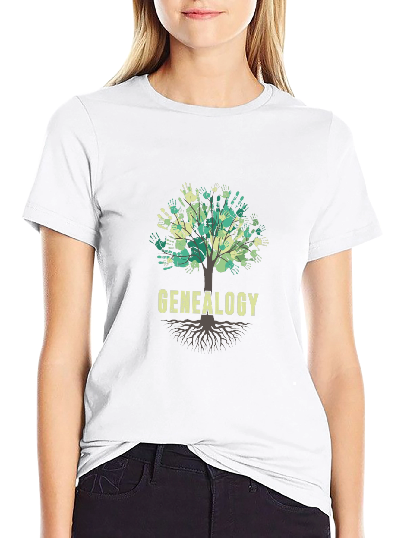 Genealogy Family Tree Handprint T-Shirt