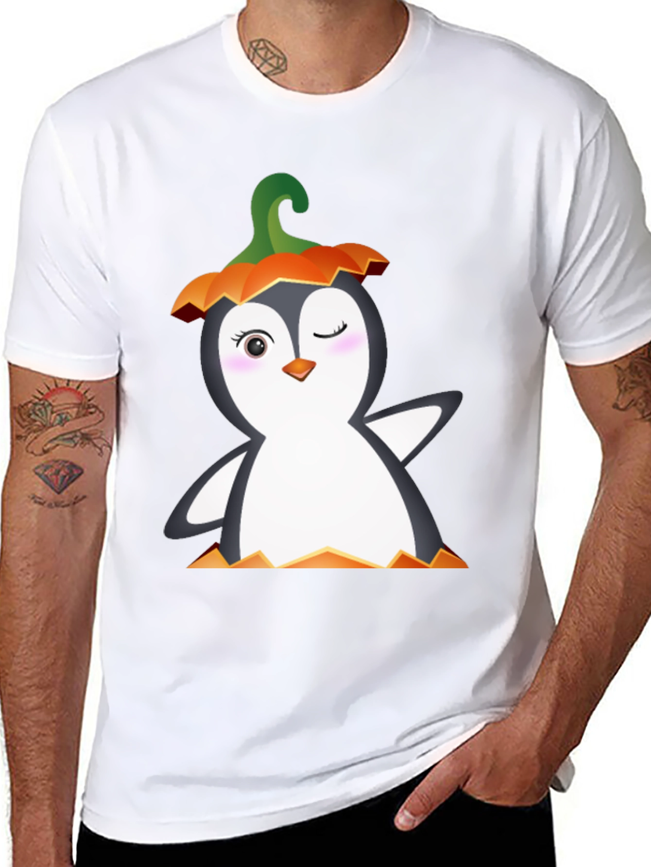 Halloween Penguin Graphic Tee
