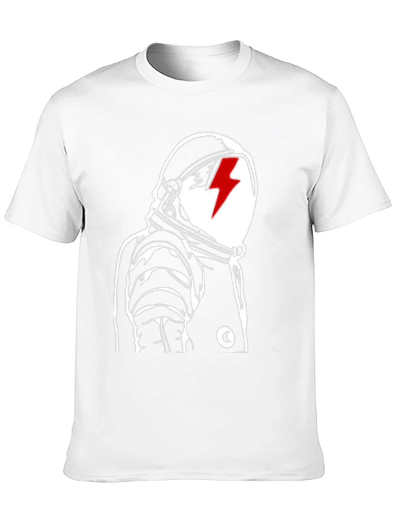 Astronaut Lightning Bolt Black Graphic Tee