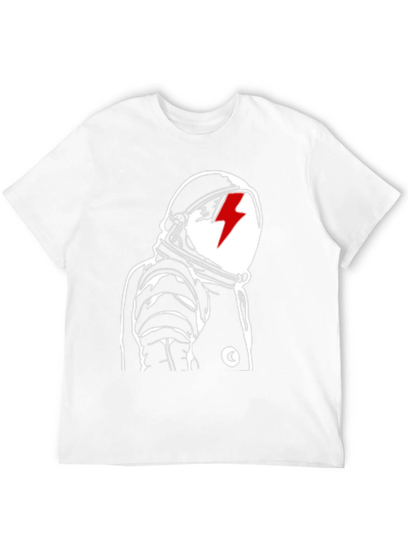 Astronaut Lightning Bolt Black Graphic Tee