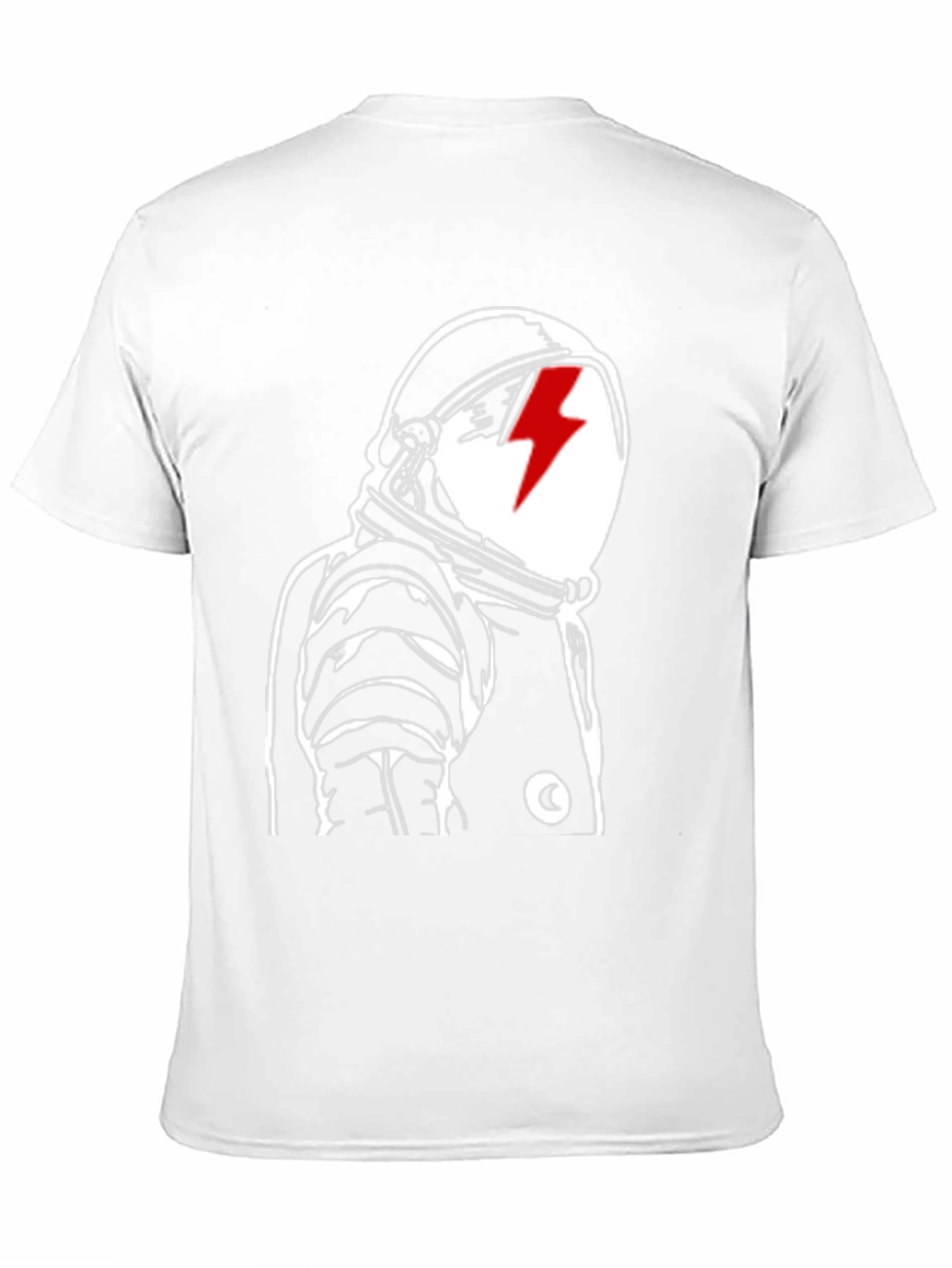 Astronaut Lightning Bolt Black Graphic Tee