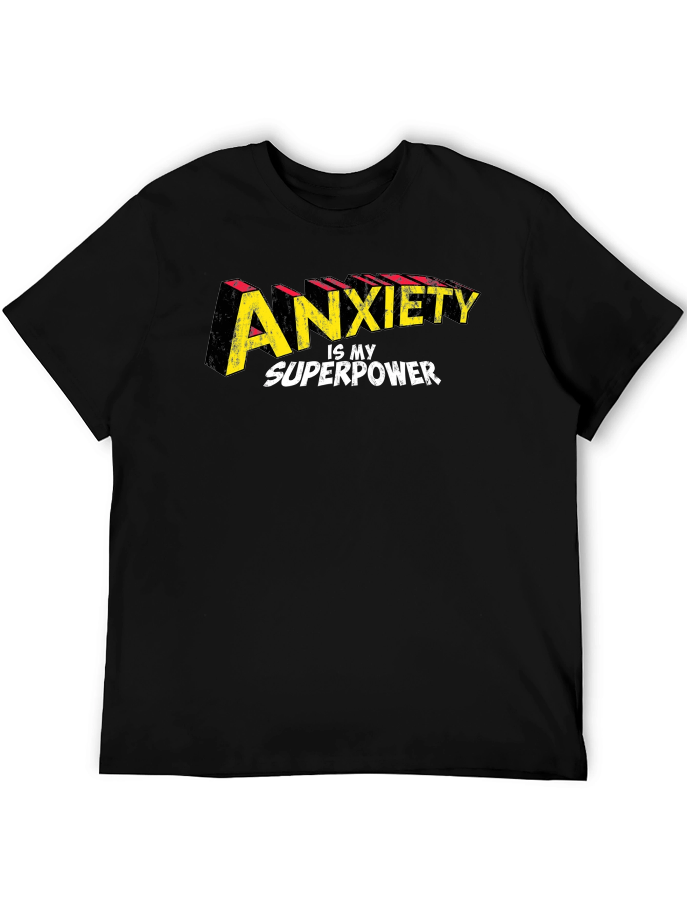 Anxiety Is My Superpower Graphic Tee - Black