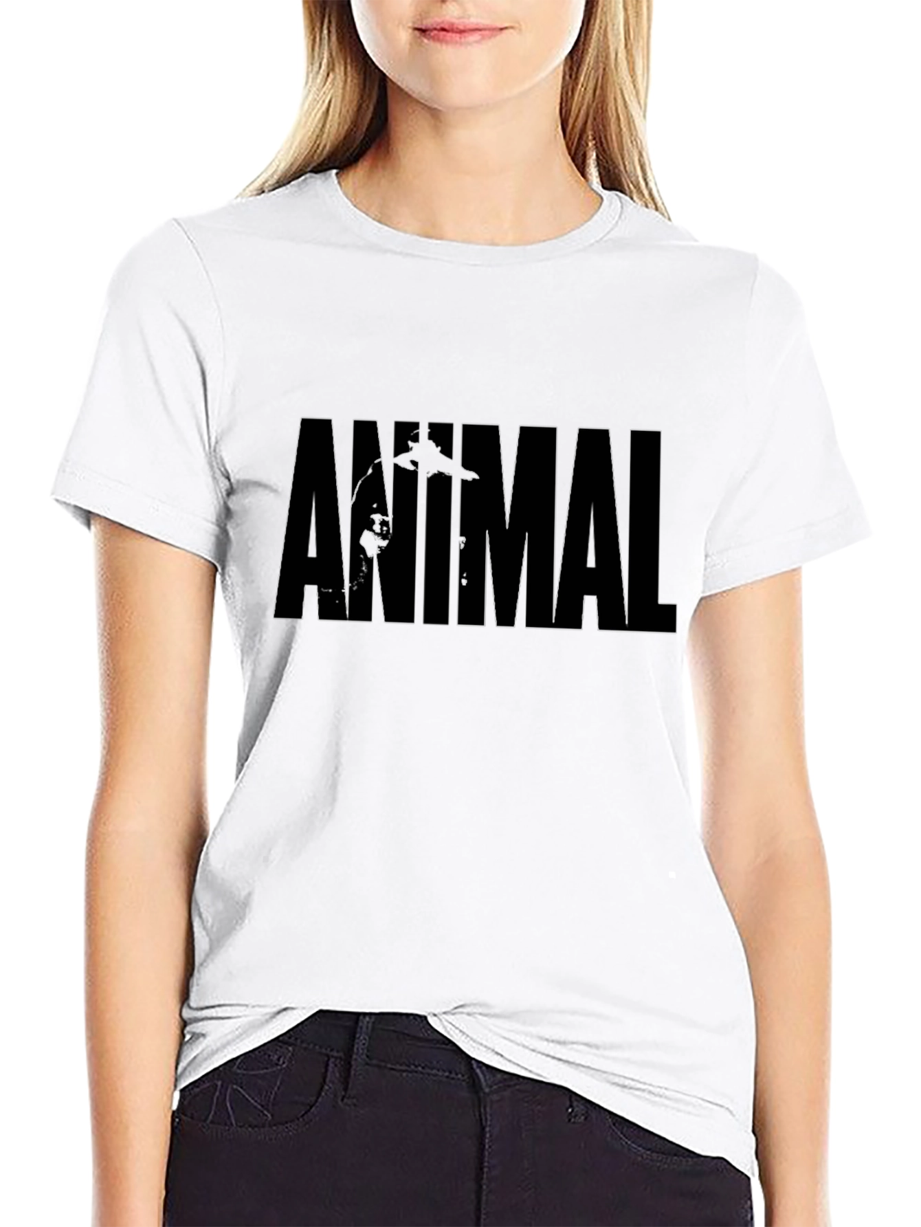 Animal Graphic Tee - Black