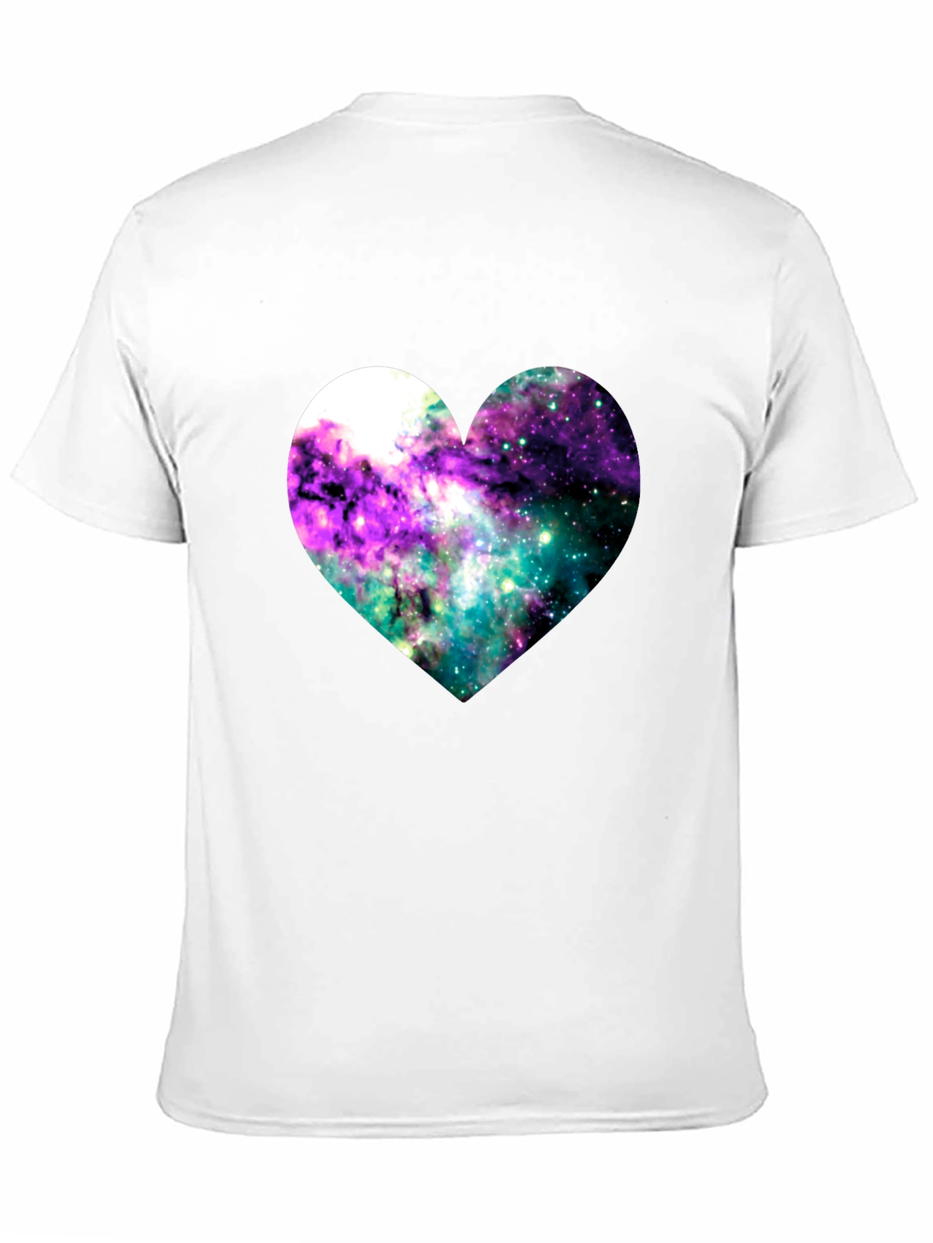 Galaxy Heart Graphic Tee - Black Cotton Blend