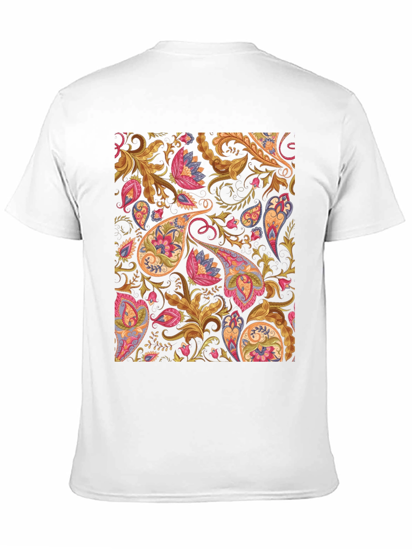 Paisley Pattern Black T-Shirt