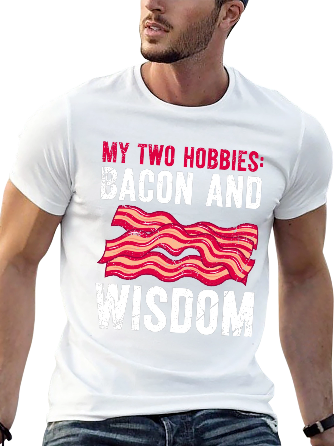 Bacon & Wisdom Graphic Tee - Funny Hobby T-Shirt