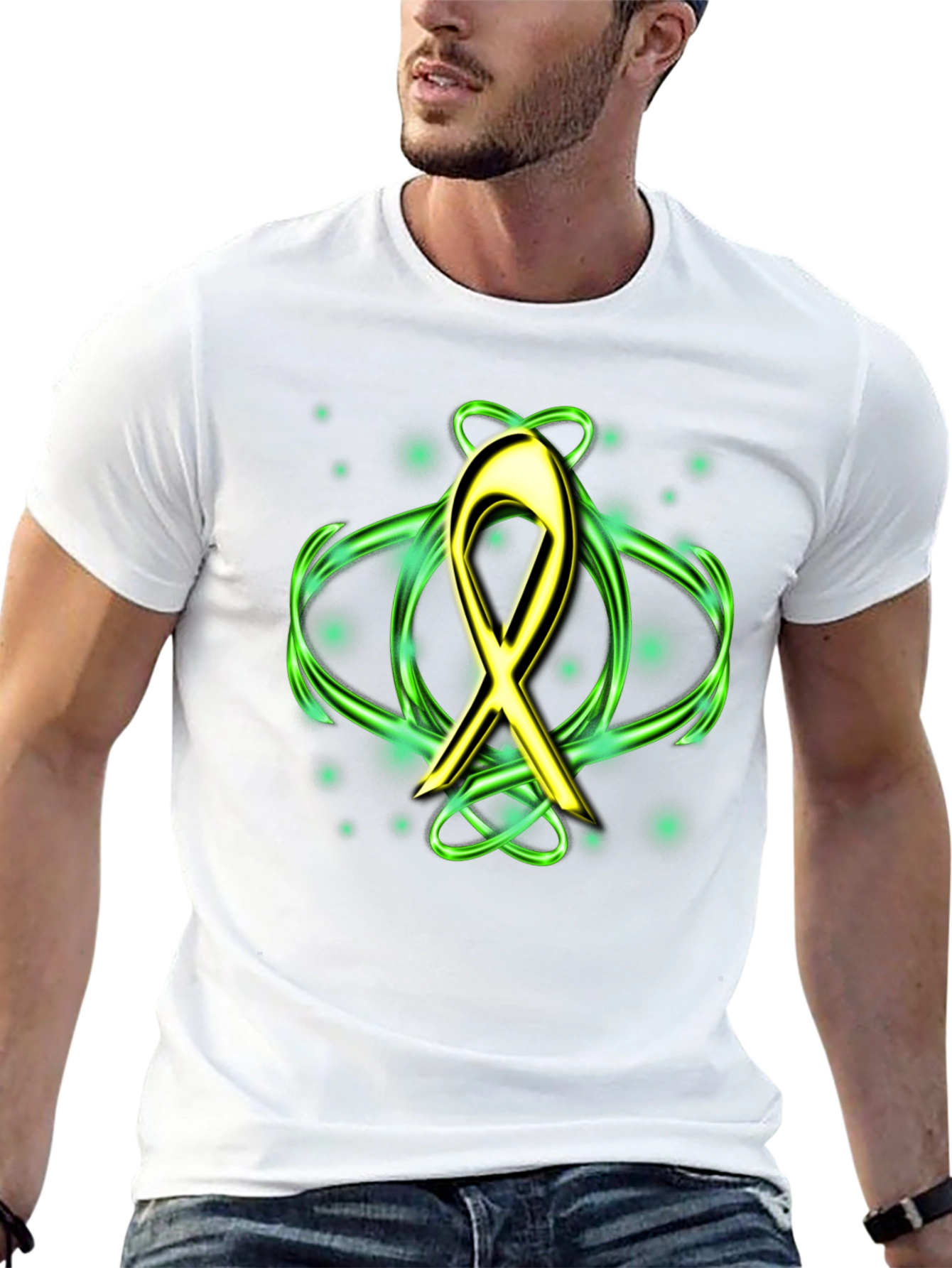 Gold Ribbon T-Shirt - Cancer Awareness
