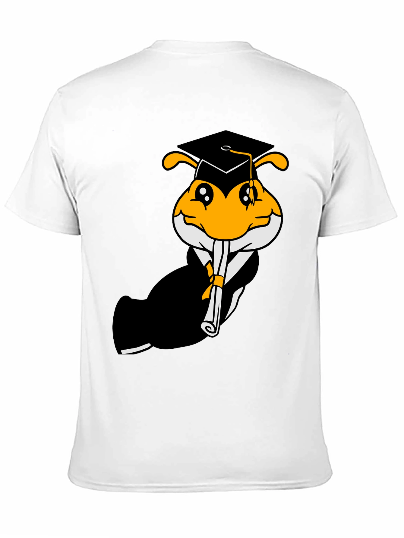 Graduation Bee Graphic Tee - Black Cotton T-Shirt