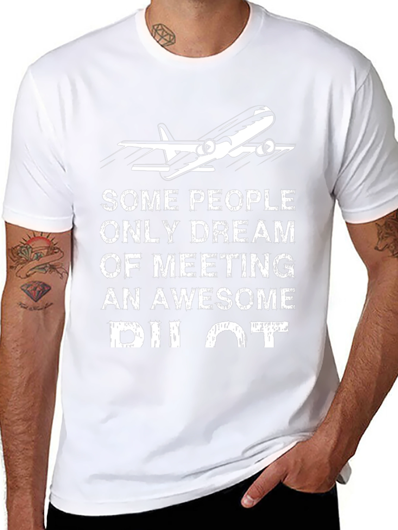 Awesome Pilot T-Shirt - Airplane Design