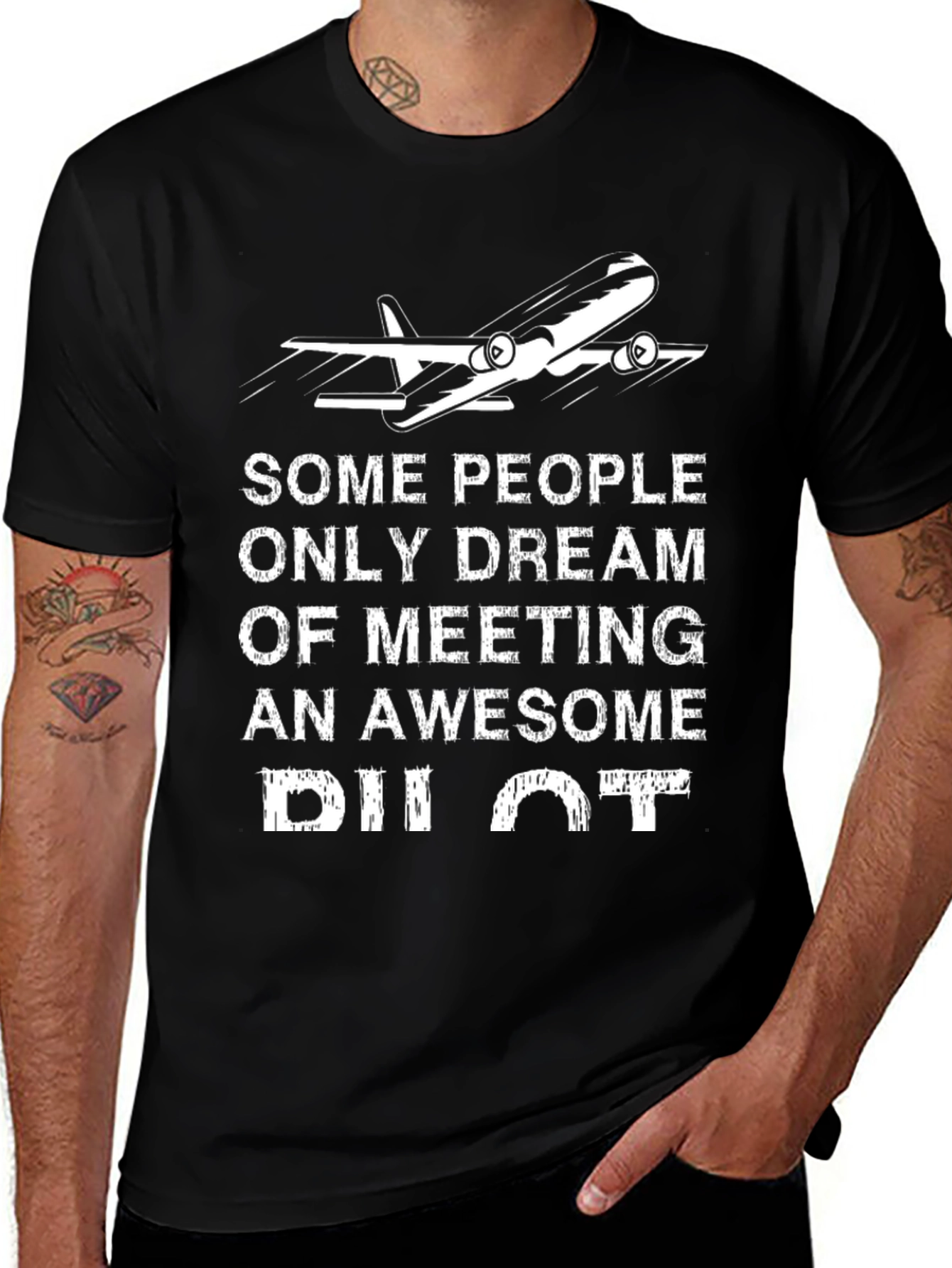 Awesome Pilot T-Shirt - Airplane Design