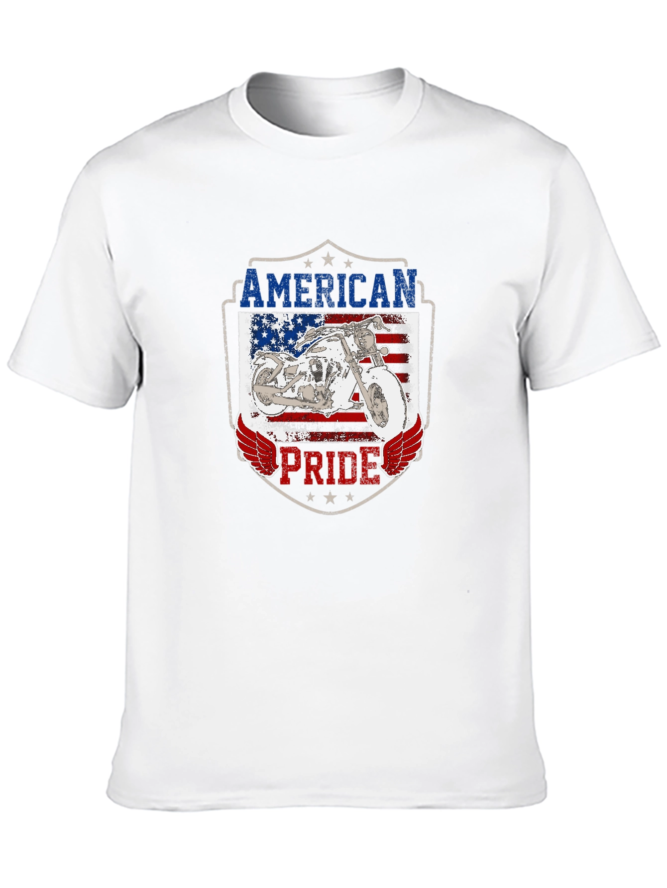 American Pride Motorcycle Graphic T-Shirt
