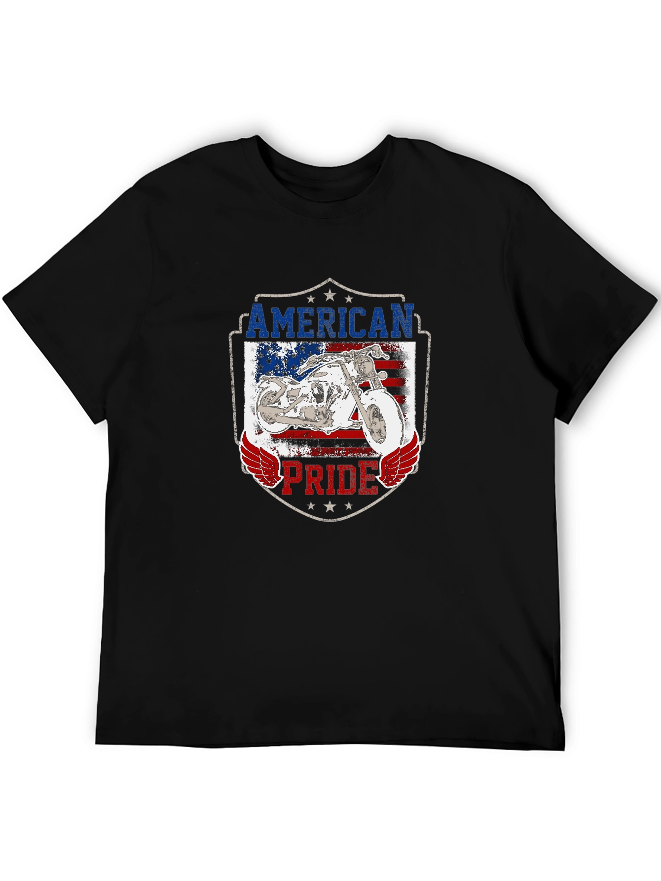 American Pride Motorcycle Graphic T-Shirt