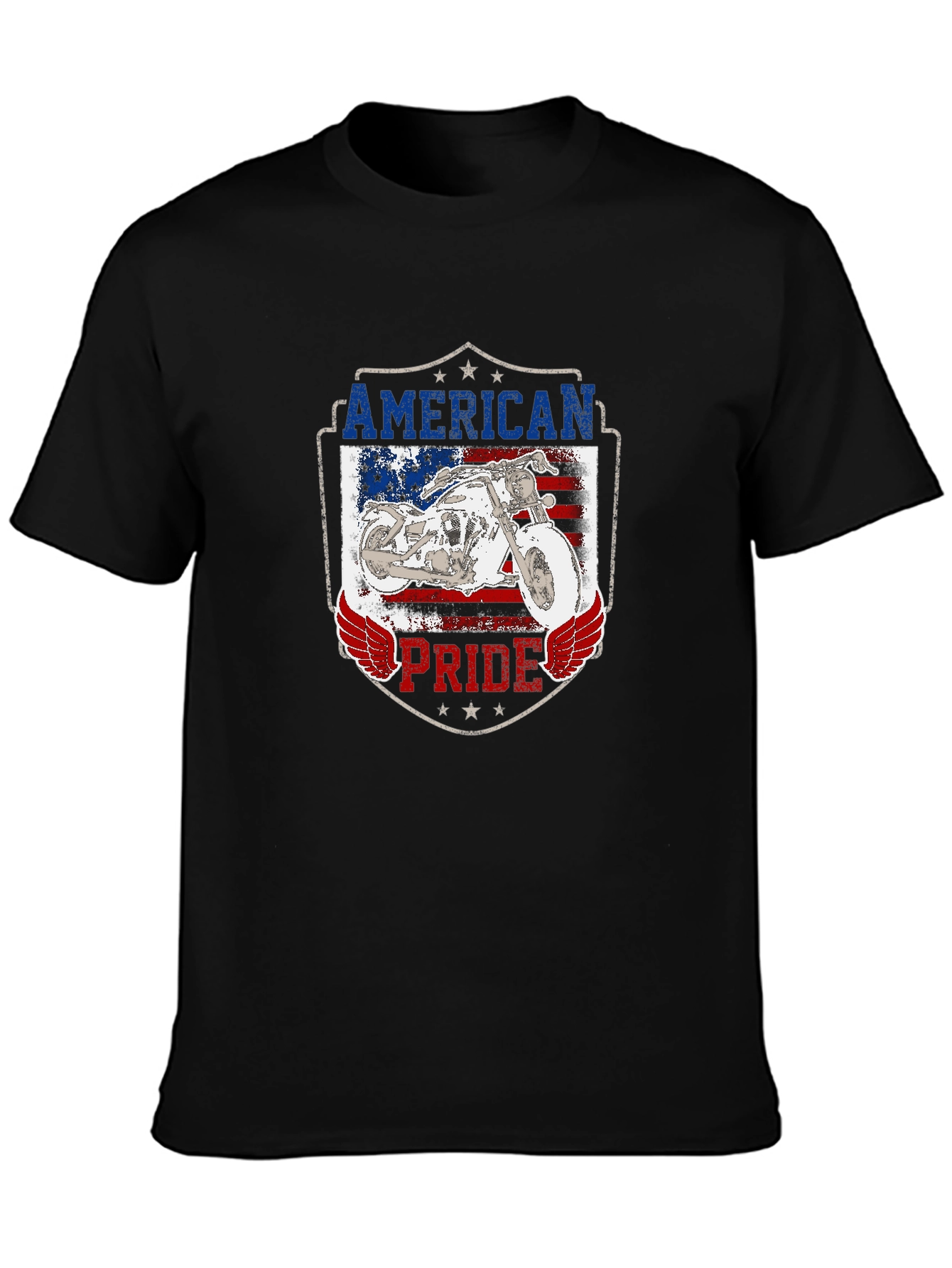 American Pride Motorcycle Graphic T-Shirt