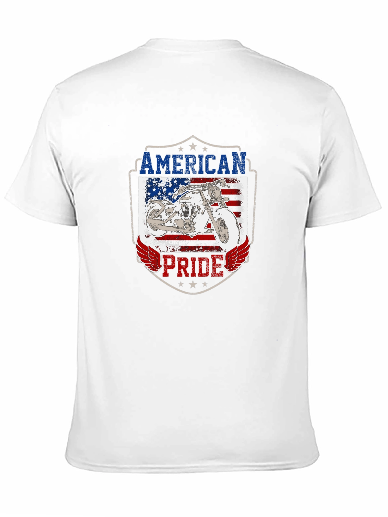 American Pride Motorcycle Graphic T-Shirt