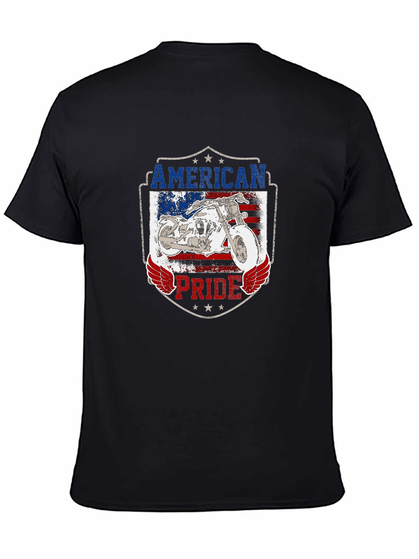 American Pride Motorcycle Graphic T-Shirt