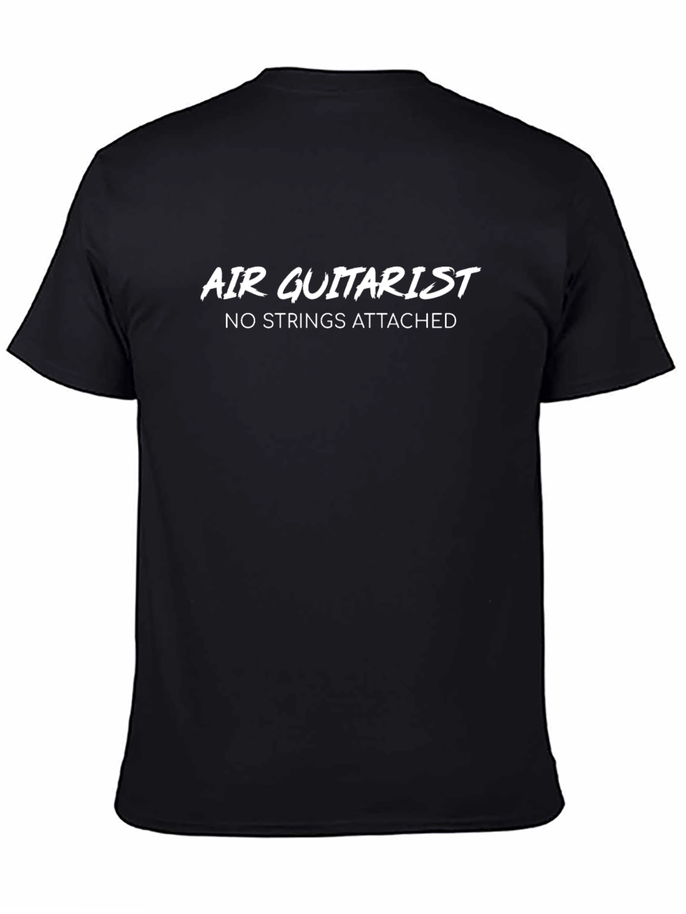 Air Guitarist Black T-Shirt - No Strings Attached
