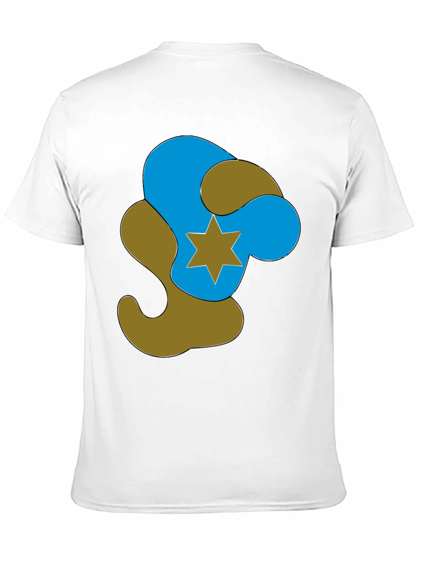 Abstract Star Graphic Black T-Shirt