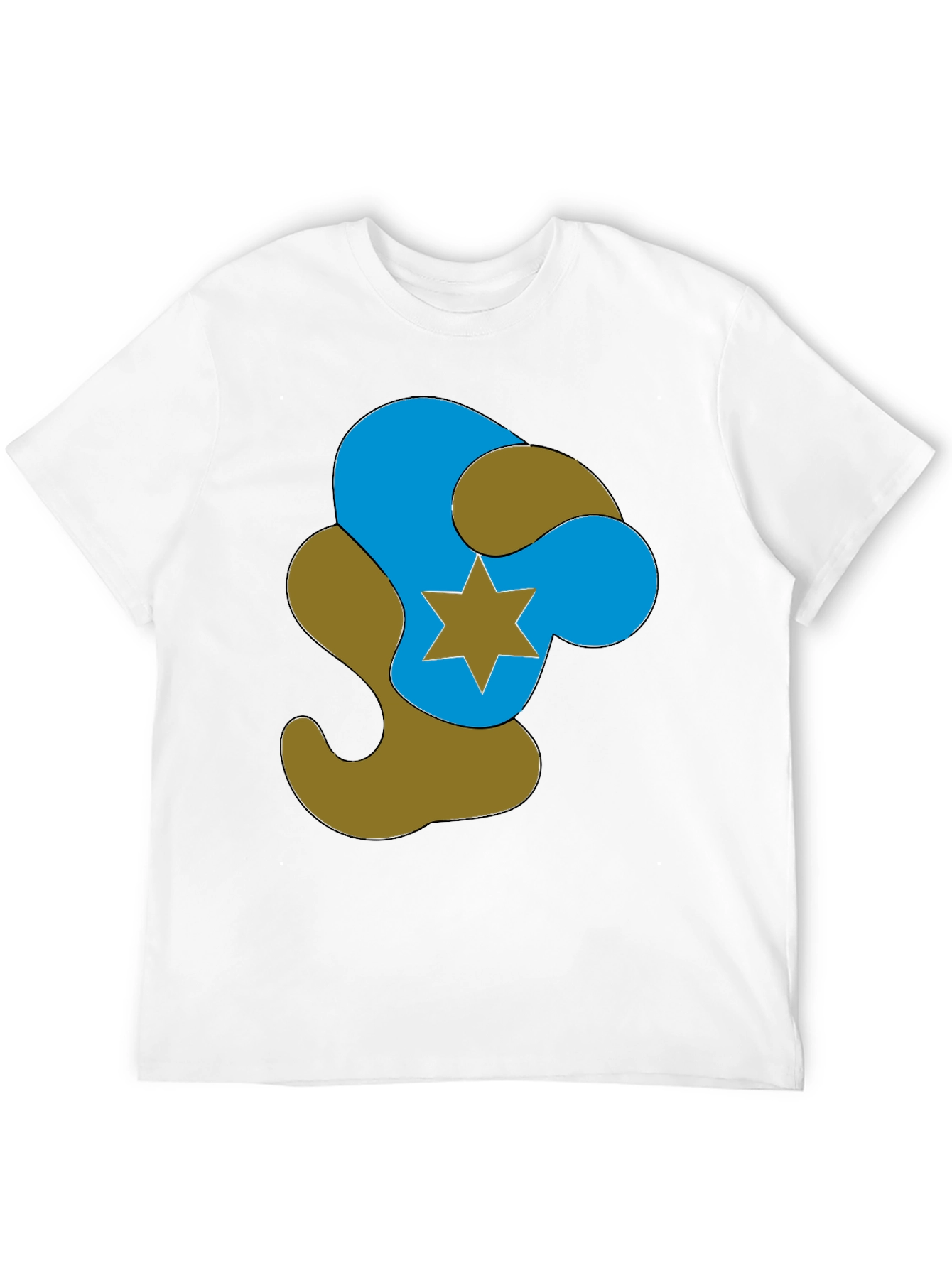 Abstract Star Graphic Black T-Shirt