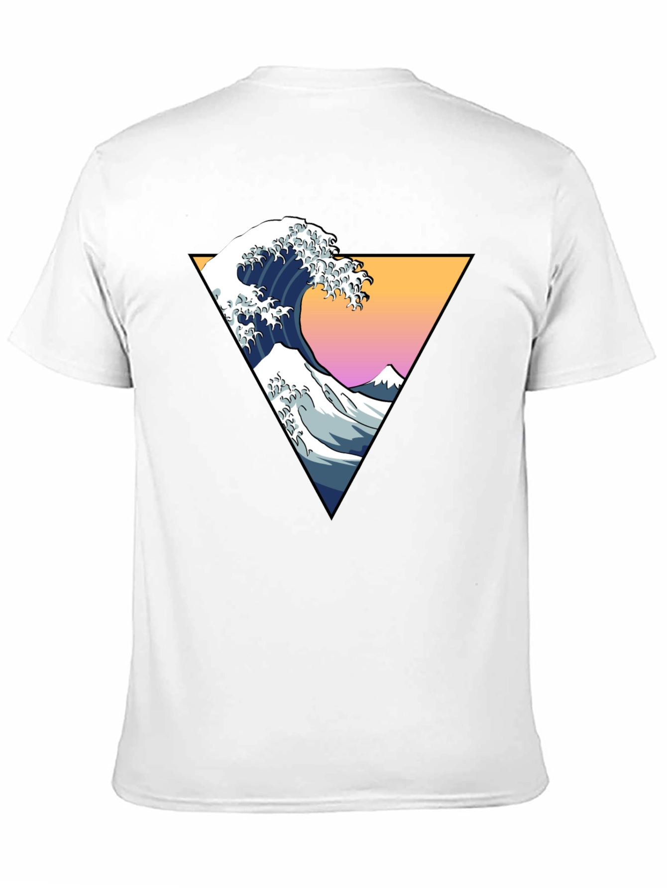 Great Wave Graphic Tee - Stylish Mens Black T-Shirt
